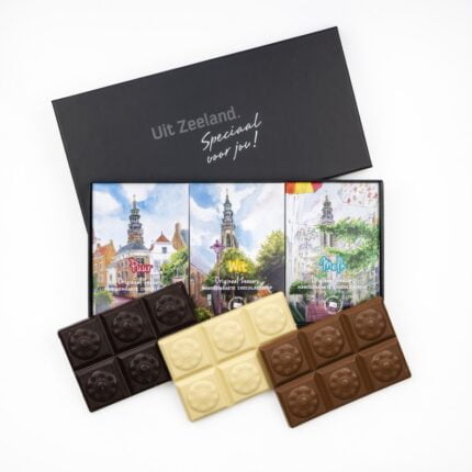Luxe Geschenkdoos met 3 chocoladerepen